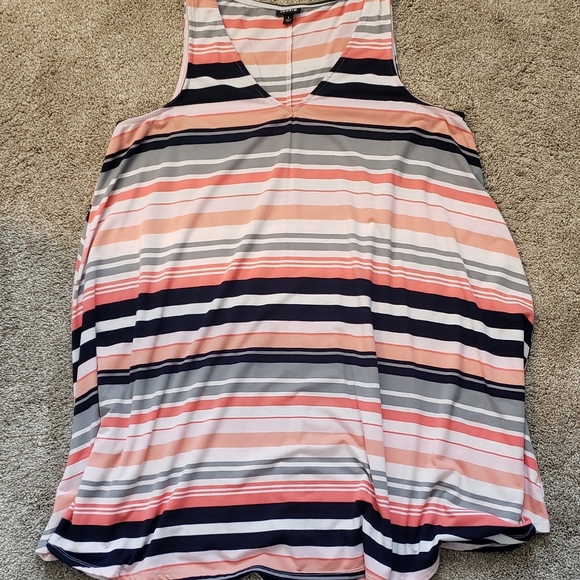 Torrid Striped V-Neck Trapeze Dress - Picture 4 of 4